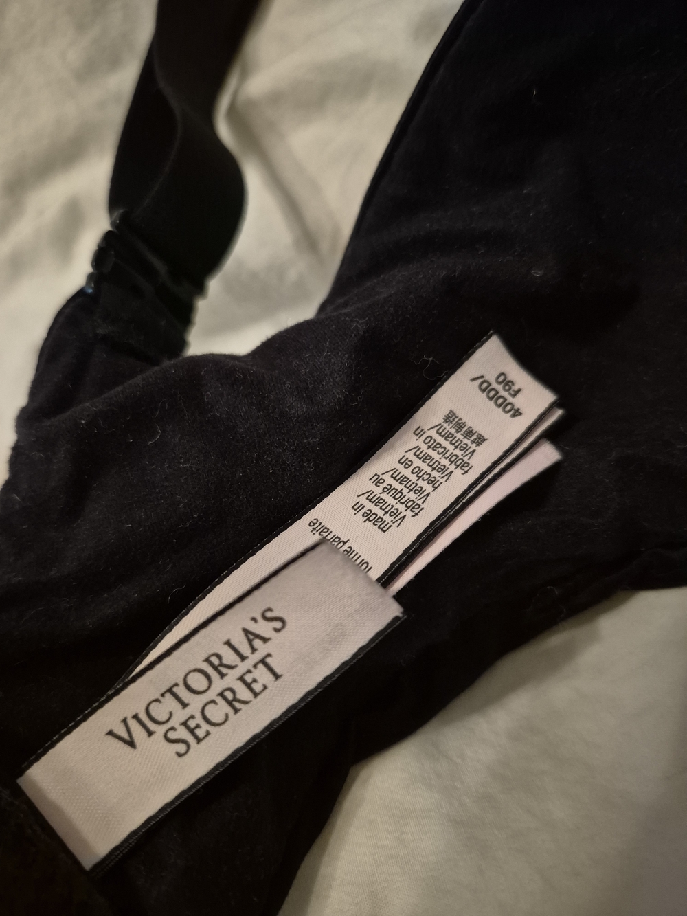 Victoria's Secret Black Underwire Bra with Smooth Finish 40DDD